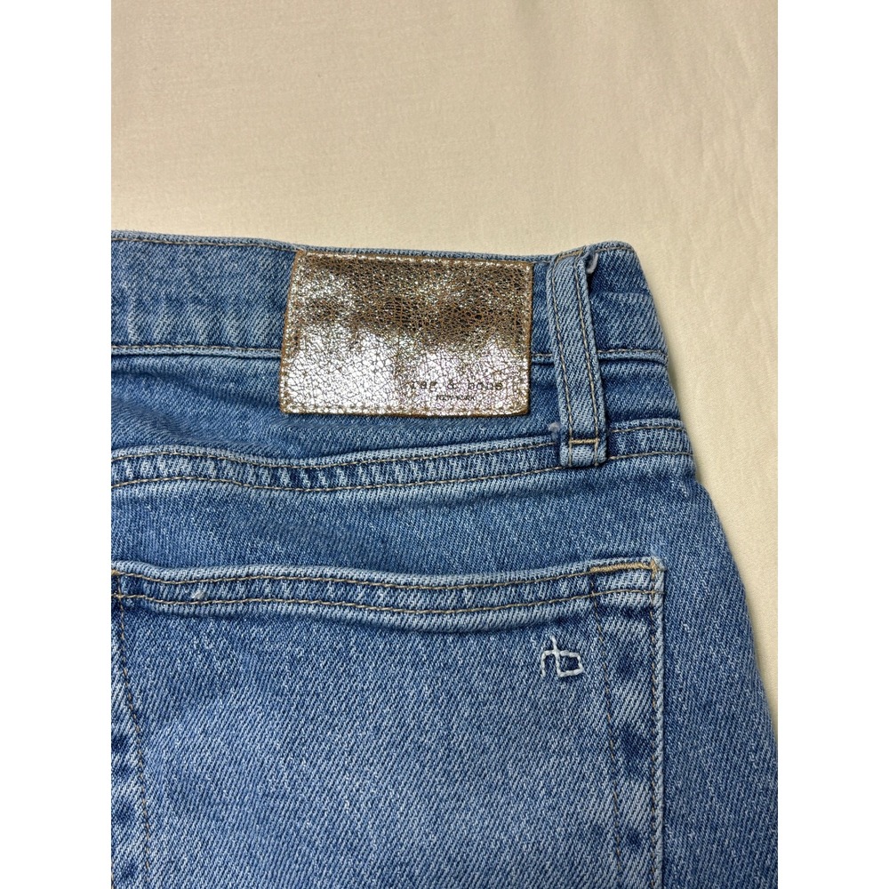 Rag & Bone Peyton Mid-Rise Bootcut Jeans Benson Wash Raw Hem Womens Size 26X27 - Picture 7 of 13